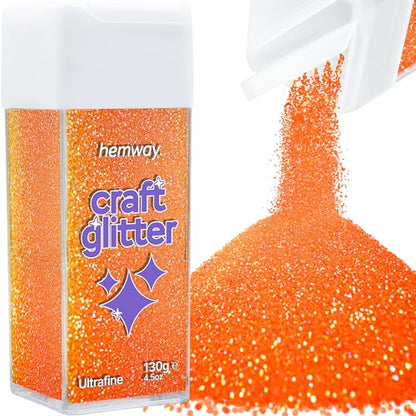 Craft Glitter Shaker Fluorescent Peach 130g Ultrafine (4.5 Ounce)
