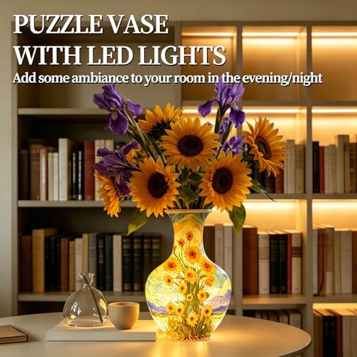 3D Puzzle Vase for Adults with 164 Plastic Pieces (164 Count)
