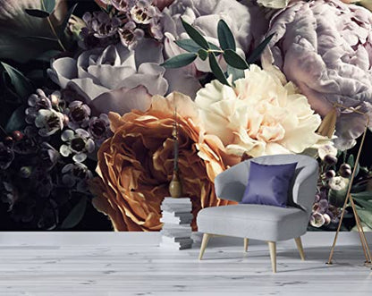 Floral Wallpaper Mural for Bedroom (56.25 Sq Ft)