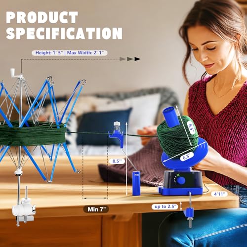 Electric Yarn Ball Winder & Swift Combo for Crocheting