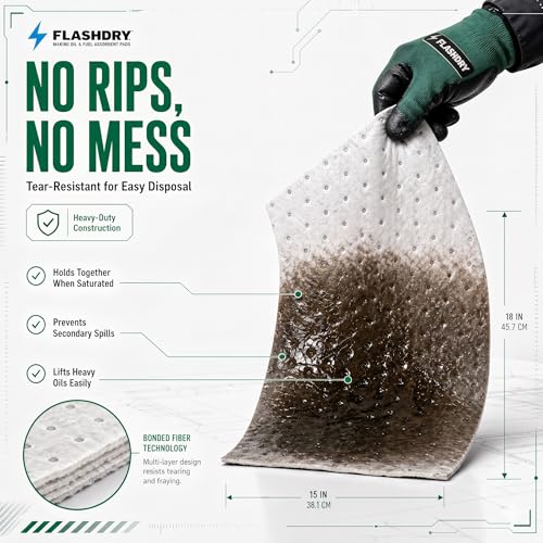 Marine Oil Spill Absorbent Boat Pads (100 Count)