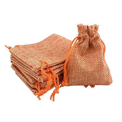 Pack of 25 Burlap Gift Bags with Drawstring Linen Jewelry Pouches Wedding Hessian Jute Bags for Birthday Jewelry and Treat Pouches Party Wedding Favors Gift