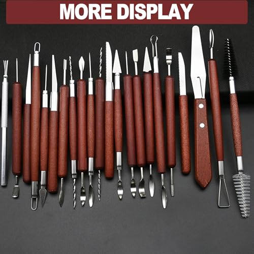 22 Piece Clay Sculpting Tools Set Perfect for Polymer Air Dry Modeling Clay Beginners & Professionals Ideal for DIY Pottery & Ceramics Tools for Clay Sculpey Sculpting & Crafting