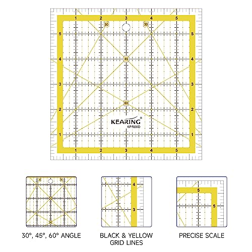 6"x6" Non Slip Quilting Ruler