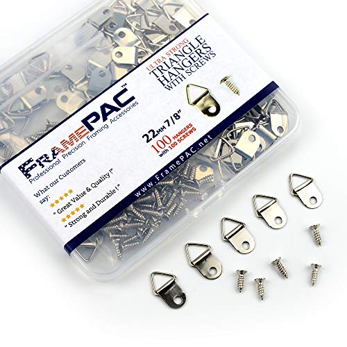 100 Pack Picture Hangers with Screws (100 Count)