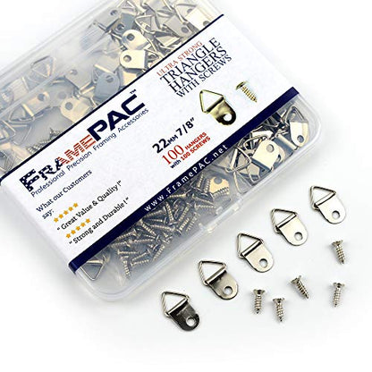 100 Pack Picture Hangers with Screws (100 Count)