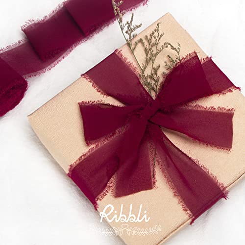 Burgundy Chiffon Ribbon 1 (60 Foot)