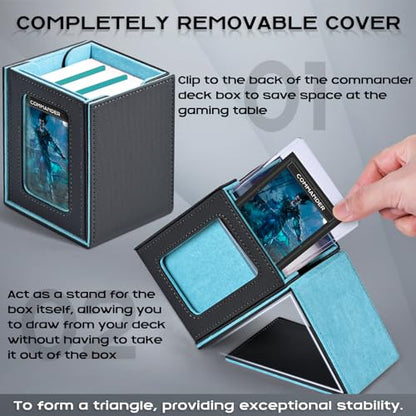 MTG Deck Box with Window Display Holds 100 Double