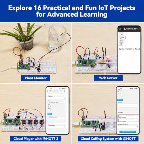 Raspberry Pi Pico 2 W Ultimate Starter Kit with 110+Video Courses Online Tutorials