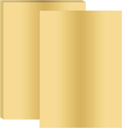PATIKIL 11.7x8.3" Hot Stamping Foil Paper Sheet, 20 Sheets A4 Heat Transfer Hot Stamping Paper Foil for Leather DIY Logo Decor Craft Gift Package Scrapbook Card, Light Gold