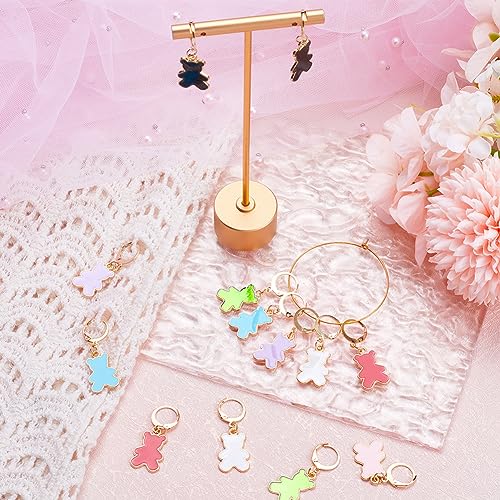 1 Box 14pcs Crochet Stitch Marker Stitch Markers Knitting Bear Stitch Marker Charms Animals Leverback Enmamel Cute Stitch Marker for Knitting Weaving Sewing Needleworks DIY Craft Supplies