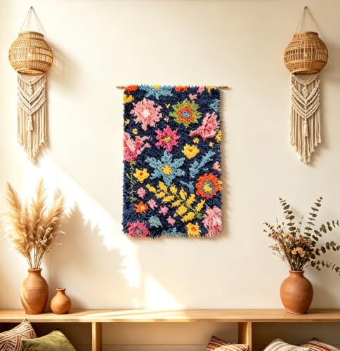 Floral Latch Hook Rug Kits for Adults