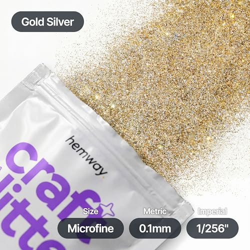 Craft Glitter Gold Silver 100g Microfine Glitter (3.5 Ounce)