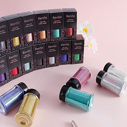 Holographic Ultra Fine Gold Glitter Powder Metallic Resin Glitter