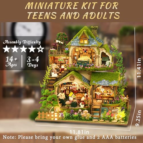 DIY Miniature House Kit for Adults