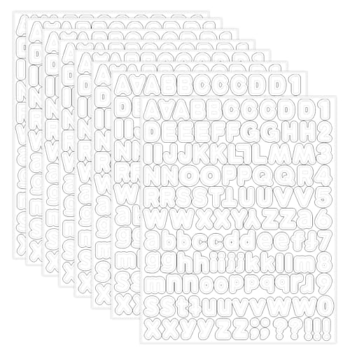 White Alphabet Stickers