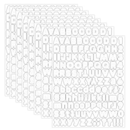 White Alphabet Stickers