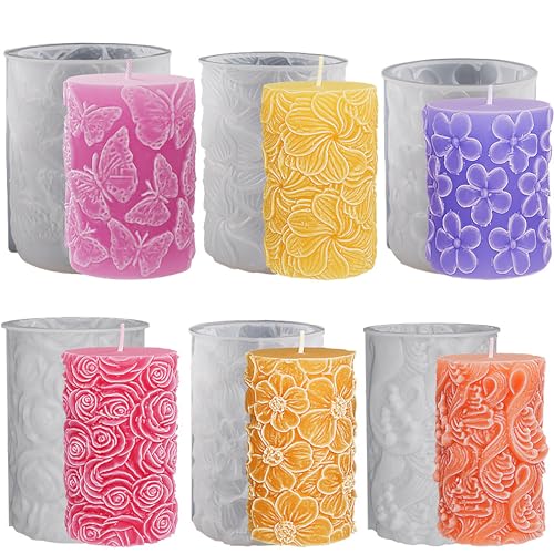 Flower Petal Cylinder Candle Mold