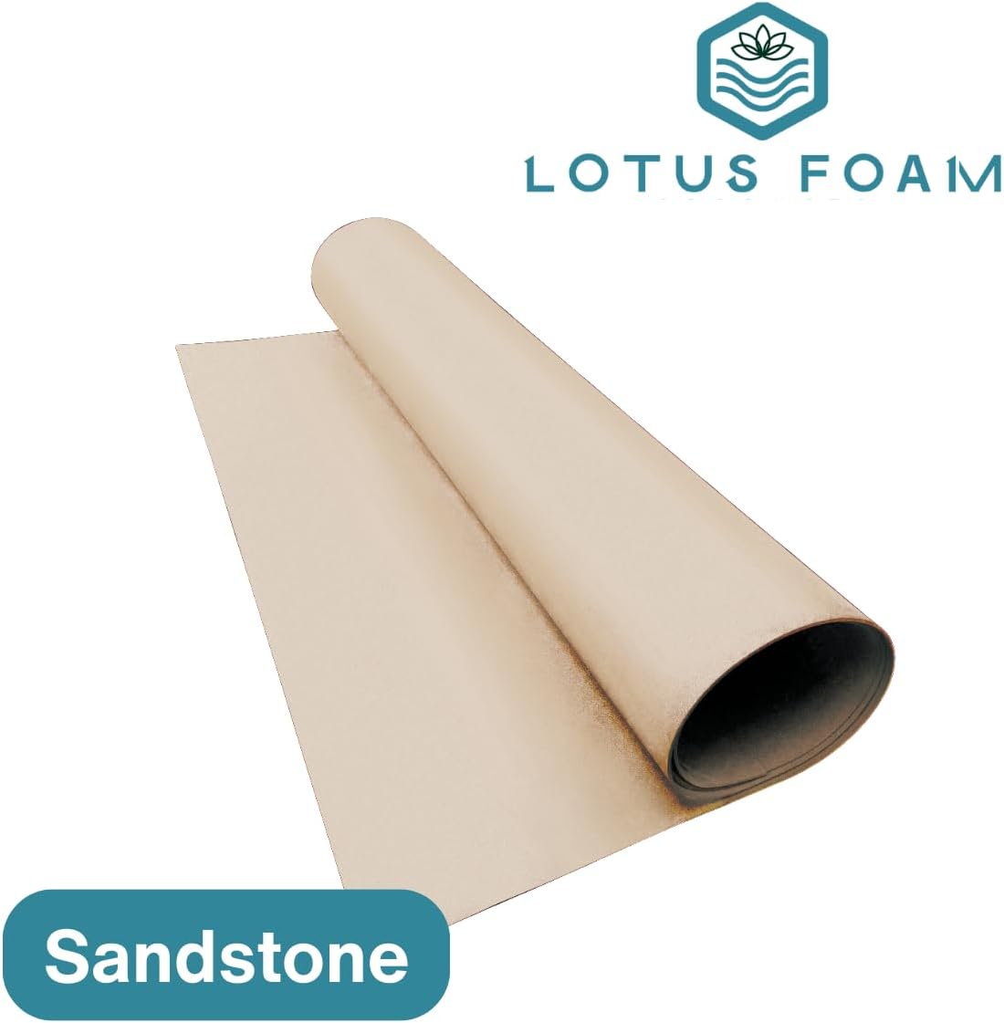 LotusFoam Large 3mm EVA Foam Sheet - 44"x 85" High Density Foam 130 kg/m3 for Cosplay, Costumes, Crafts, Flooring, Outdoor Use - 35 Colors (Sandstone) - Sandstone - Crafty Corner