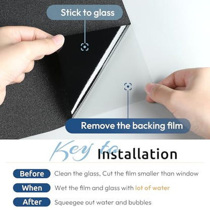 Blackout Window Film Room Darkening Light Blocking 11.8" x 78.7"