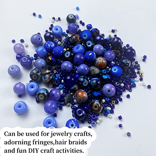 Assorted Glass Resin Beads Multi Size Colors Smooth Cracked Gravel Millet Spacer Beads for Bracelets Necklace Earring DIY Jewelry Making Craft