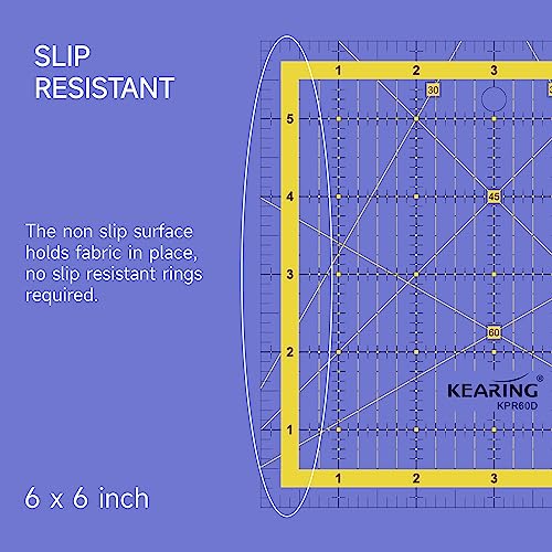 6"x6" Non Slip Quilting Ruler