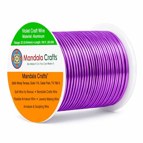22 Gauge Violet Anodized Aluminum Craft Wire