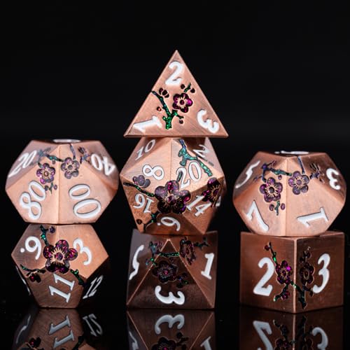 Glitter Purple DND Metal Dice