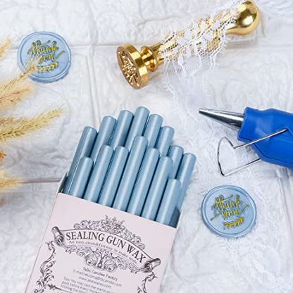 16 PCS Dirty Blue Glue Gun Sealing Wax Sticks for Small Glue Gun (16 Count)