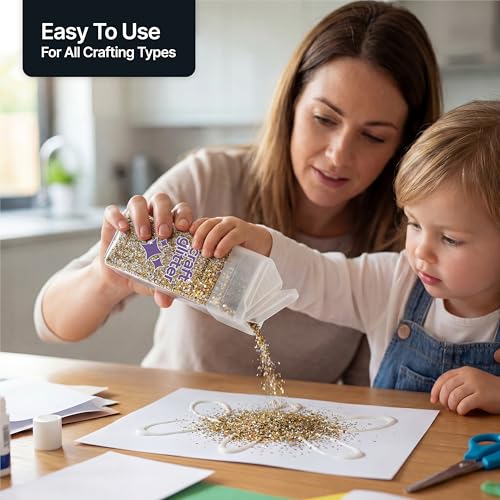 Craft Glitter Shaker Gold Silver 130g Microfine (3.8 Ounce)