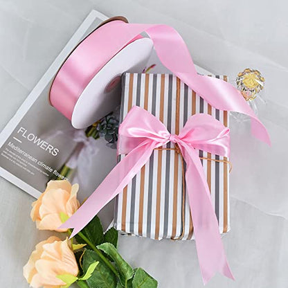 100 Yard Pink Satin Ribbon 1 (300 Foot)