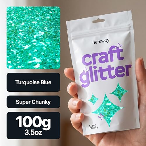 Craft Glitter Turquoise Blue 100g Super Chunky Glitter (100 grams)