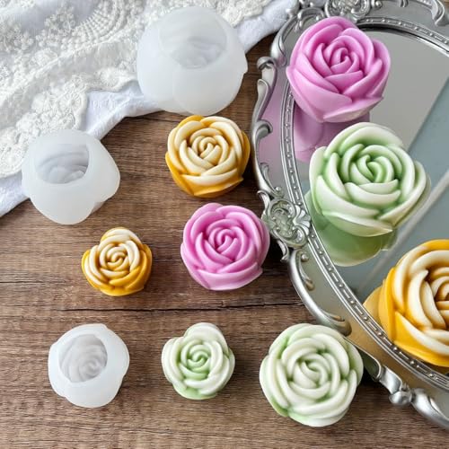 3 Size Rose Candle Making Molds