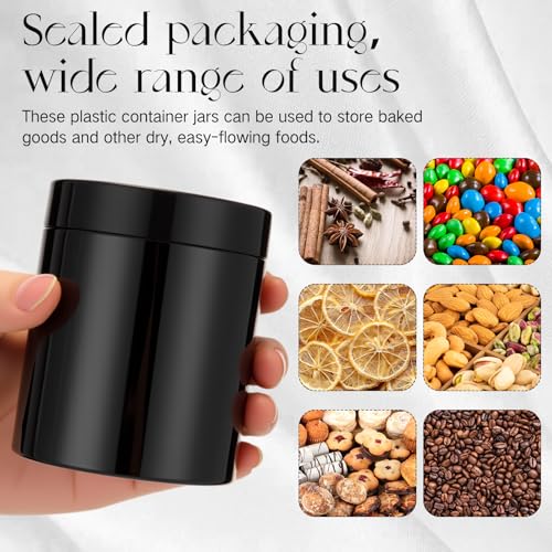 12 Pack 8 oz Plastic Container Jars with Lids Round Clear Travel Cosmetic Container Slime Jar for Toiletries (12 Count)