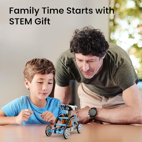 12-in-1 Solar Robot Building Kit STEM Gift for Boys Ages 8-13 (190 Count)