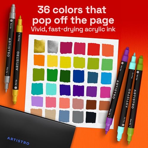 Dual Tip Acrylic Paint Marker Pens (36 Count)