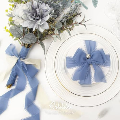 Chiffon 1.5 Inch x 30 Yard Handmade Silk Ribbon (90 Foot)