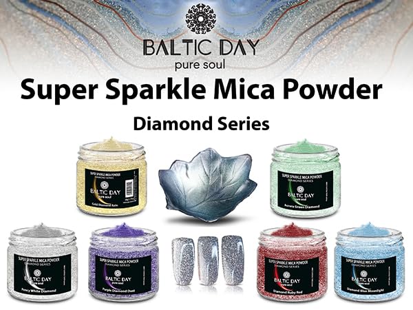 Sparkle Mica Powder [ Diamond Ruby Red ] (2 Ounce)