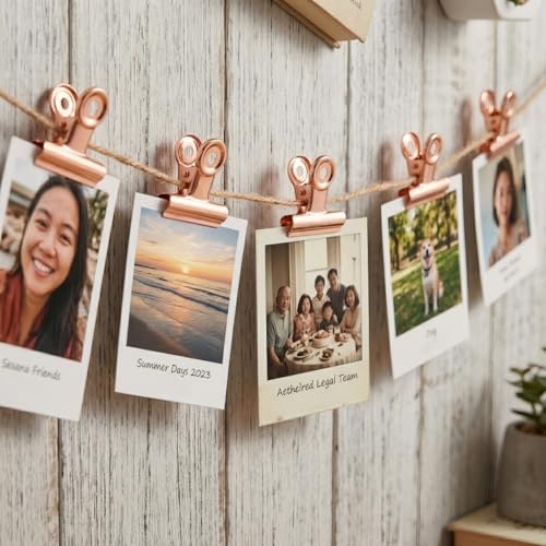Bulldog Paper Clips Rose Gold (20 Count)