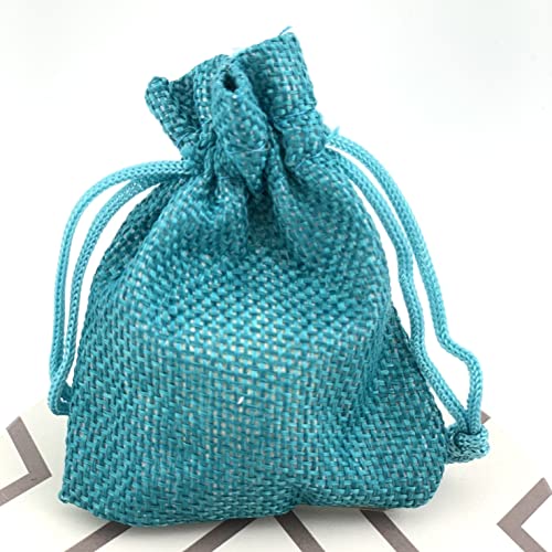 Pack of 25 Burlap Gift Bags with Drawstring Linen Jewelry Pouches Wedding Hessian Jute Bags for Birthday and Treat Pouches Party Wedding Favors Gift