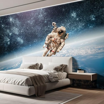 Wall Sticker Wall Mural an Astronaut Floating About Planet Earth