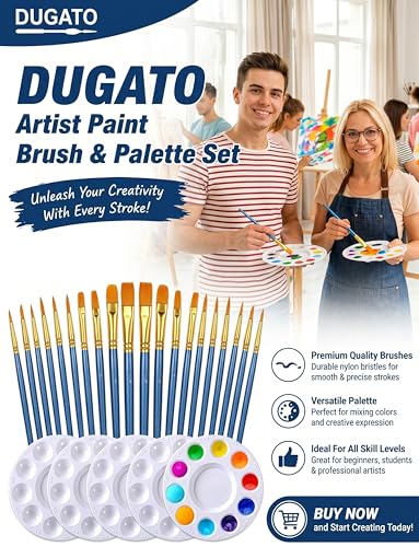 Paint Brush & Palette Set (25 Count)