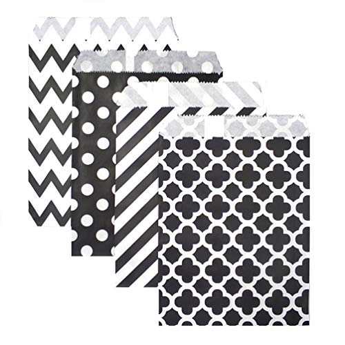 200 Pcs Black Candy Buffet Bags