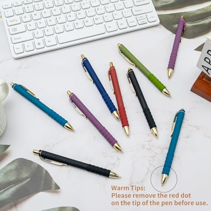 Ballpoint Pens Black Medium Point 1mm Pen with Super Soft Grip Ball Point Pen for Men Women Retractable Pens (18 Count)