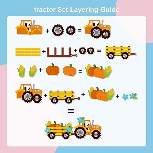 Gift Tractor Cutting Dies for Thanksgiving Day Christmas Card Making Pumpkin Christmas Tree Cut Die for DIY Scrapbooking Journal Embossing Paper Craft Decor
