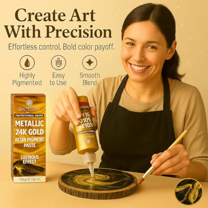 Gold Epoxy Resin Pigment Paste 6.7oz (6.7 Fl Oz)