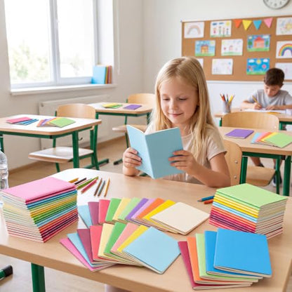 100 Pack A5 Composition Notebooks Bulk 5"x8" Notebooks Vivid Color (100 Count)