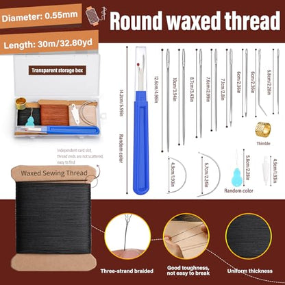 Waxed Thread 0.55mm Leather Waxed Thread Upholstery Repair Kit