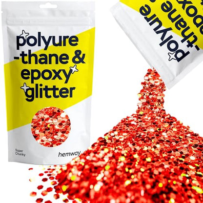 Resin Glitter Red Holographic 100g Super Chunky (3.5 Ounce)