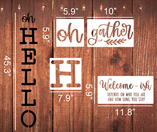 Welcome Stencils for Painting on Wood Oh Hello Stencils